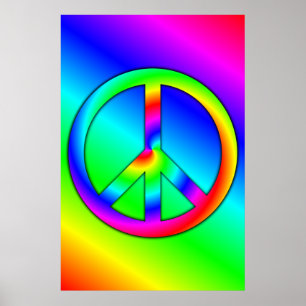 Psychedelic fredaffisch poster