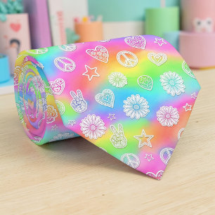 Psychedelic Fredstecken Anpassad Necktie Slips