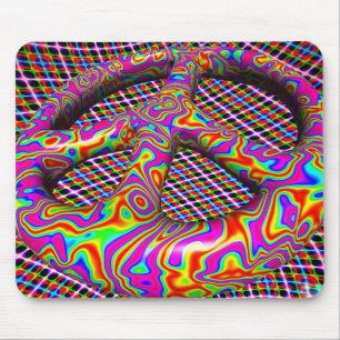 Psychedelic fredstecken musmatta