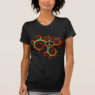 Psychedelic fredsymbol t shirt