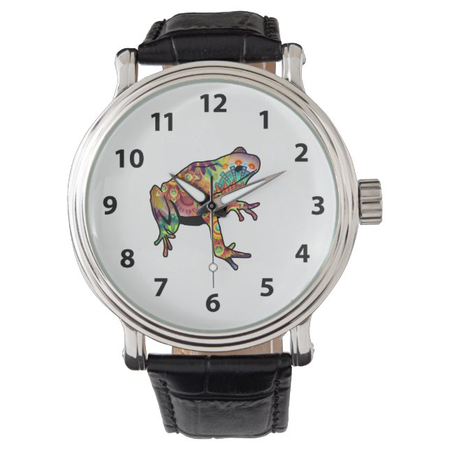 Psychedelic Frog Watch Armbandsur (Framsida)
