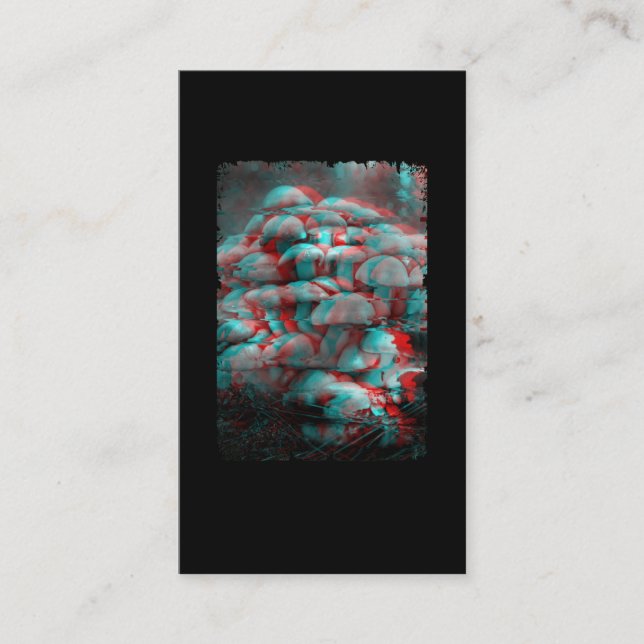 Psychedelic Fungi Vaporwave Crazy Mind MushRums Visitkort (Framsida)
