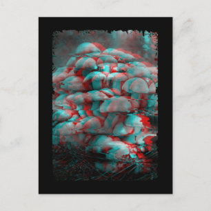 Psychedelic Fungi Vaporwave Crazy Mind MushRums Vykort