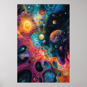 Psychedelic Galaxy Poster