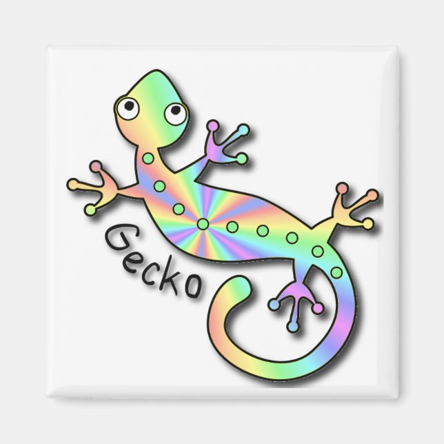 Psychedelic Gecko Magnet (Framsidan)