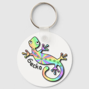 Psychedelic Geckokeychain Nyckelring
