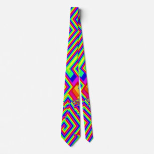 Psychedelic geometrisk Collagemönsterslips Slips