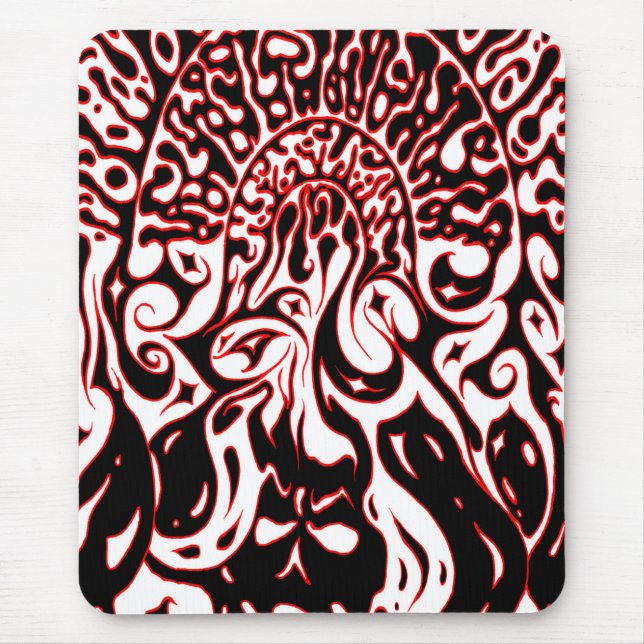 Psychedelic Ghost - Black White and Red Musmatta (Framsidan)