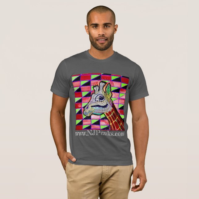 Psychedelic giraffT-tröja vid NJPunks Tee Shirt (Hel framsida)