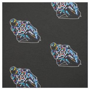 Psychedelic glödande tävlings- tyg