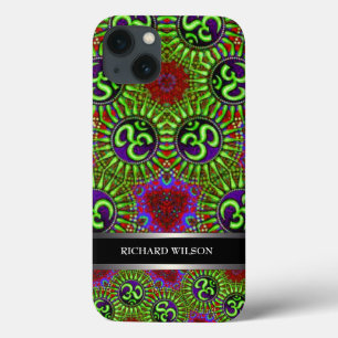 Psychedelic GOA OM-mönster anpassat namn