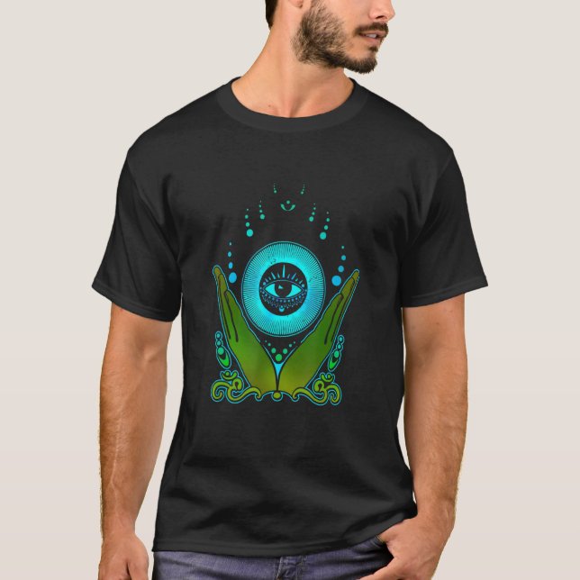 Psychedelic  Goa Trance Darkpsy Psytrance T Shirt (Framsida)