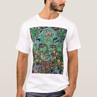 psychedelic grön man t shirt
