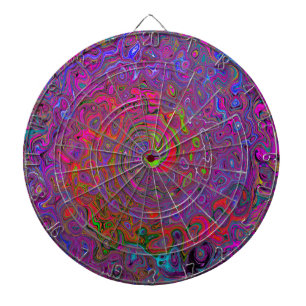 Psychedelic Groovy Magenta Retro Liquid Swirl Darttavla