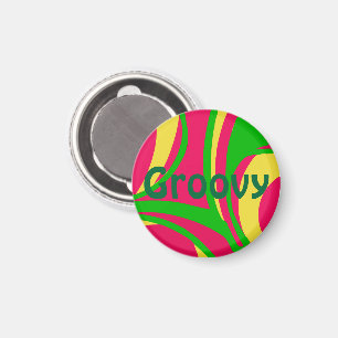 Psychedelic Groovy Magnet