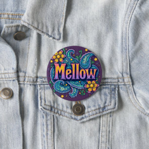 Psychedelic Groovy ’Mellow’ Retro Hippie Art Knapp
