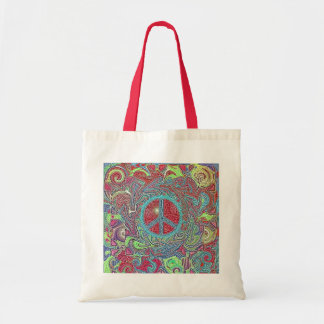 Psychedelic Groovy Trippy Fredstecken Tygkasse