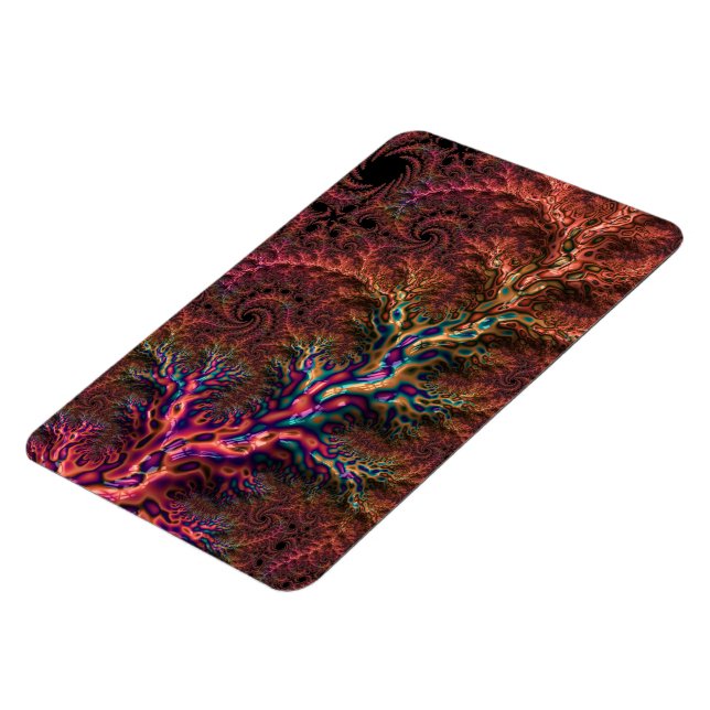 Psychedelic Groovy Trippy Funky Colorful Fractal Magnet (Vänstra Sidan)