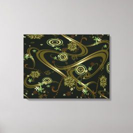 Psychedelic guld art Canvas