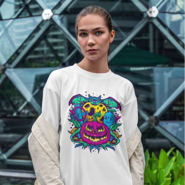 Psychedelic Halloween T Shirt (Skapare uppladdad)