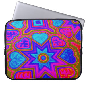 Psychedelic Hearts Elektronikväska Laptop Sleeve