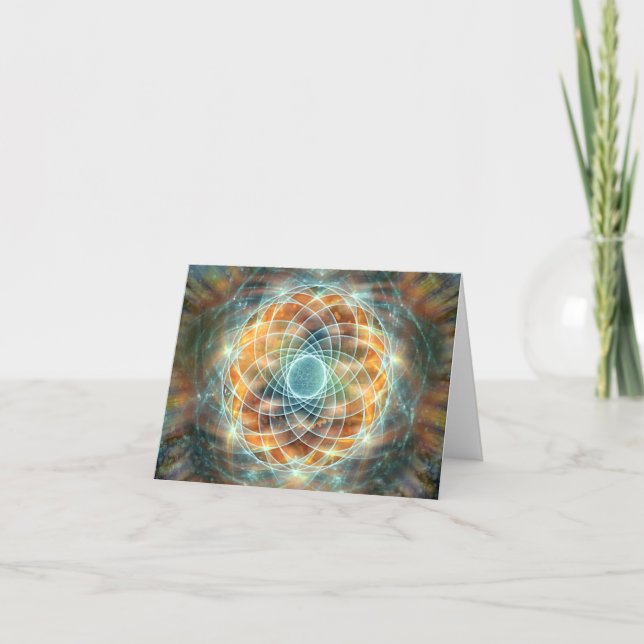 Psychedelic Helig Geometry Mandala-kort Kort (Framsida)