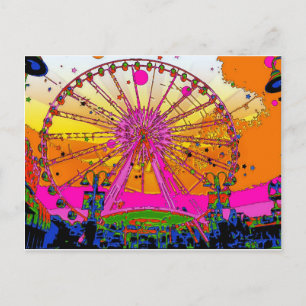 Psychedelic Himlar Wheel Vykort