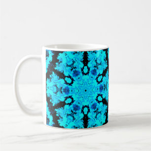 Psychedelic Hippie Blue and Black Kaffemugg