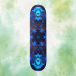 Psychedelic Hippie Blue och Orange<br><div class="desc">Den här psykodeliska kaleidoskop-designen har blå och orange. Vibranta trippelbilder för modern hippie eller någon som kärlek ljusa färger!</div>