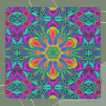 Psychedelic Hippie Flower Rainbow Sjal<br><div class="desc">Den här psykodeliska kaleidoskop-designen har en strålande regnbåge av färg. Vibranta trippelbilder för modern hippie eller någon som kärlek ljusa färger!</div>