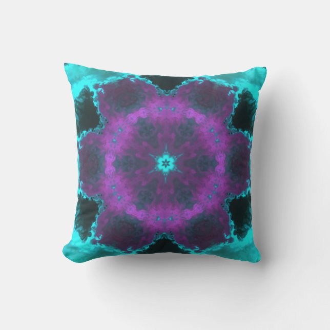 Psychedelic Hippie Pillow Kudde (Framsida)