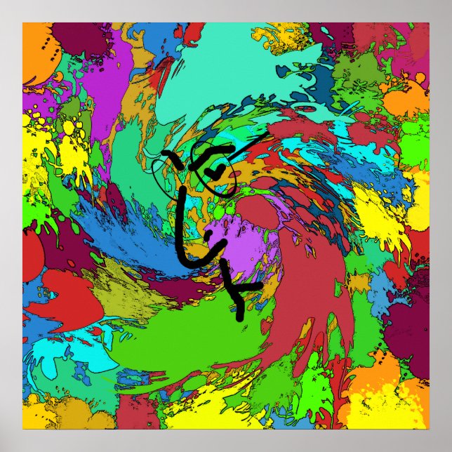 Psychedelic Hippie Poster (Framsidan)