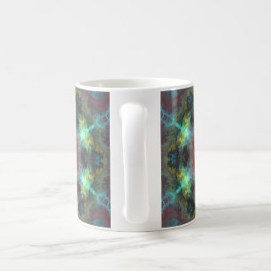 Psychedelic Hippie Red Blue and Gult Kaffemugg