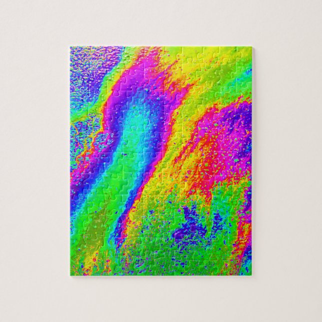 Psychedelic Hippie Tie Dye Rainbow Jigszle Puzzle Pussel (Vertikal)