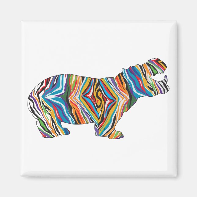 Psychedelic-Hippo Magnet (Framsidan)