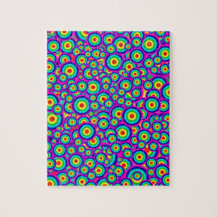 Psychedelic Hippy 60-tals tryck Pussel