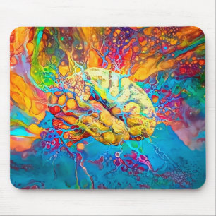 Psychedelic hjärna musmatta