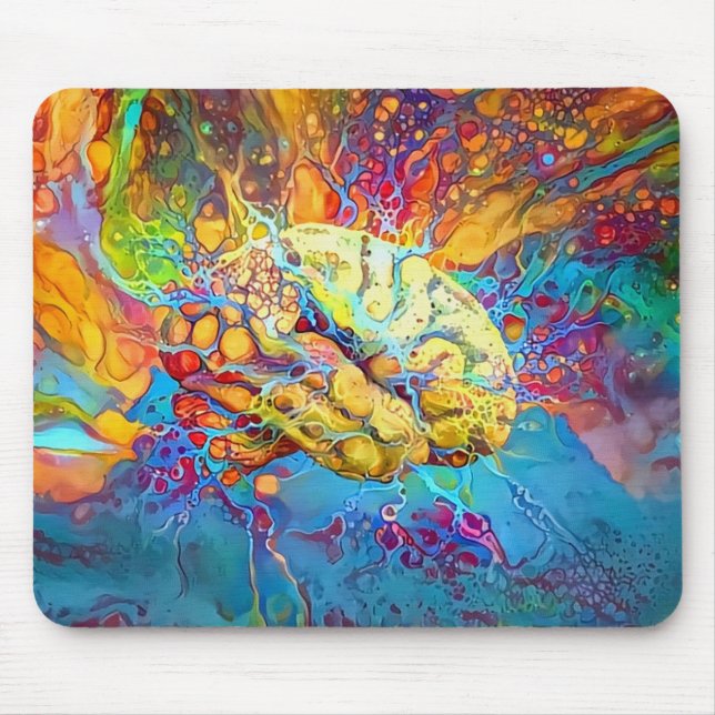 Psychedelic hjärna musmatta (Framsidan)
