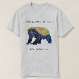 Psychedelic Honey badger Funny Animal Art Slogan T Shirt