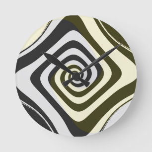 Psychedelic Hypnotic Swirl Rund Klocka
