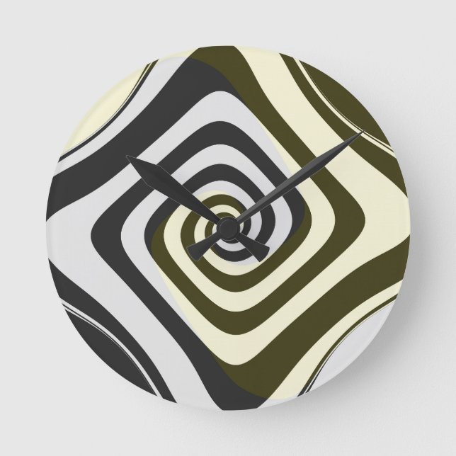 Psychedelic Hypnotic Swirl Rund Klocka (Framsida)