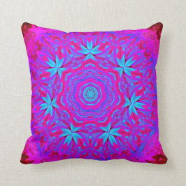 Psychedelic i rosa dekorativt kudde