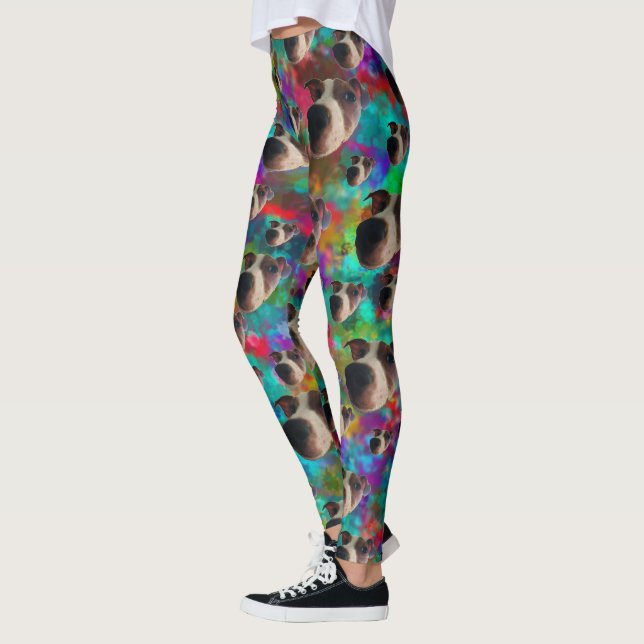 Psychedelic Jack Russell Dam Leggings (Vänster)