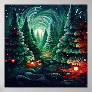 Psychedelic Julgran poster