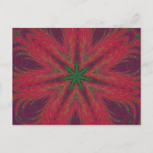 Psychedelic julKaleidoscope Helg Vykort