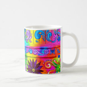 psychedelic kaffemugg för hippie
