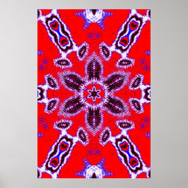 Psychedelic Kaleidoscope Poster – Neon Abstract