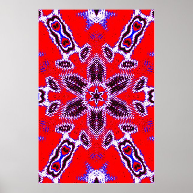 Psychedelic Kaleidoscope Poster – Neon Abstract    (Framsidan)
