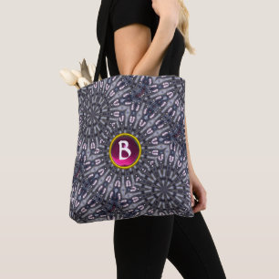 PSYCHEDELIC KALEIDOSCOPE ROSA FUCHSIA GEM MONOGRAM TYGKASSE
