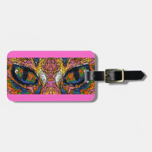Psychedelic kalla kattögon bagagebricka